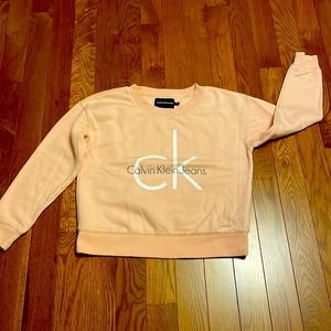 CALVIN KLEIN JEANS SWEATSHIRT/ baby Pink / sz Lg